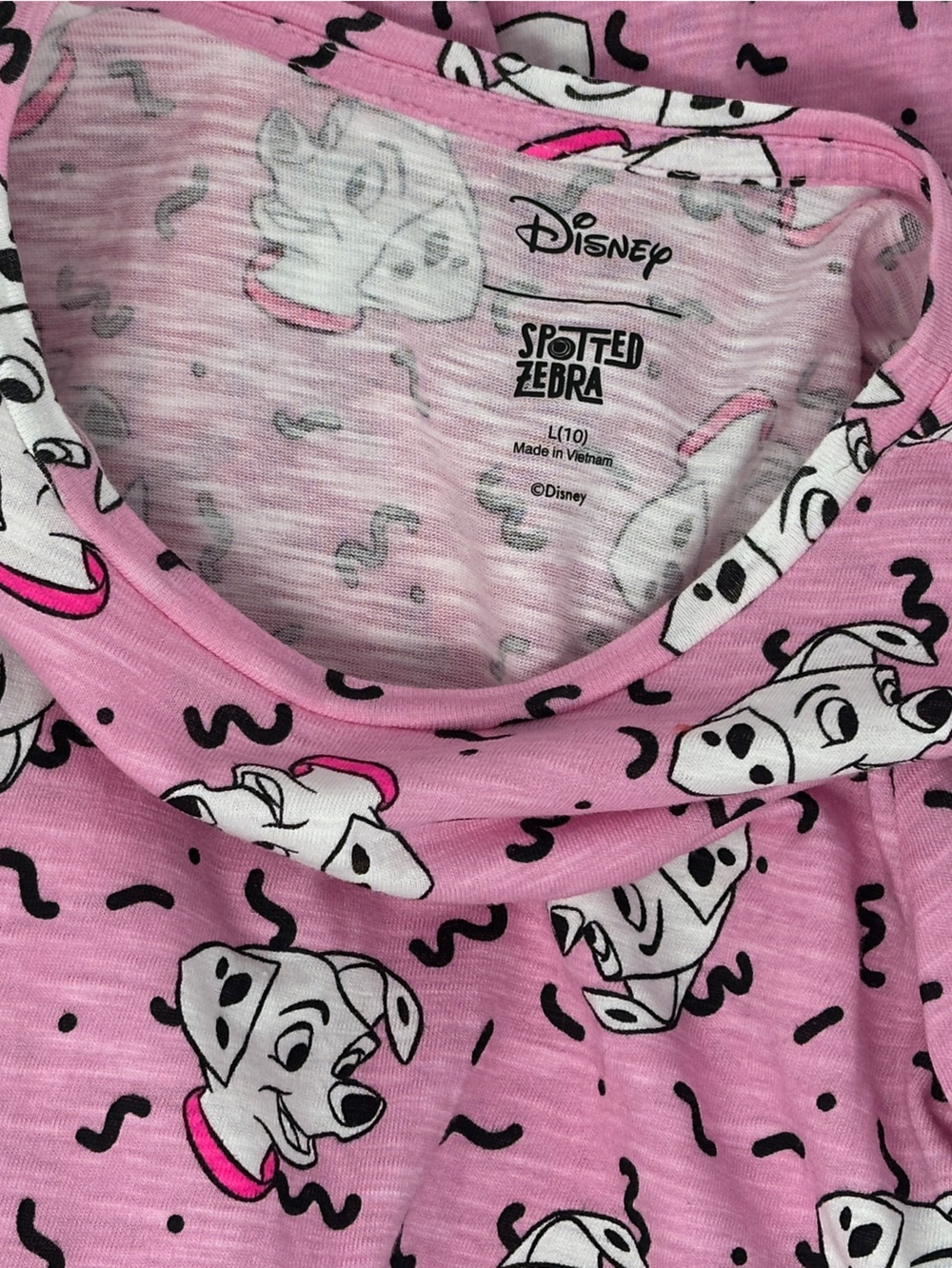 2 Disney Girls 101 Dalmatians Pink and White 100% cotton dresses - size 10 - Picture 8 of 10